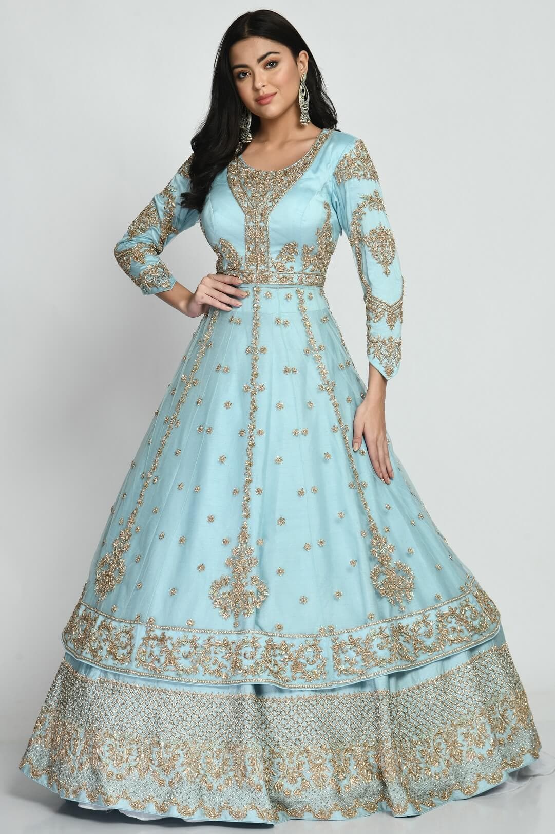 Baby Blue Anarkali Dress