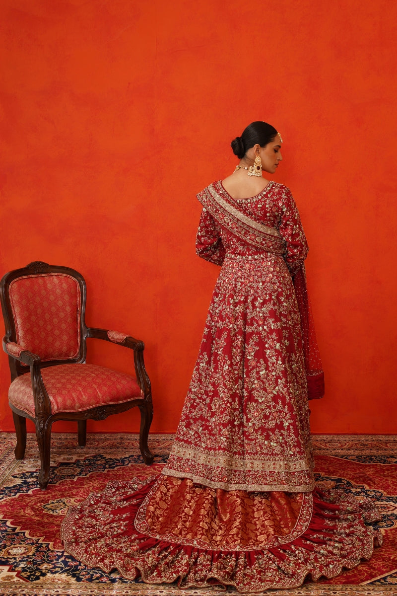 Maroon Jacket Farshi Gharara