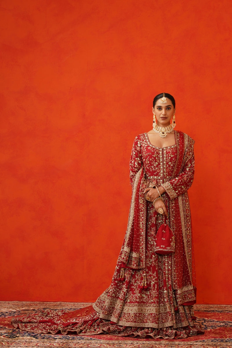 Maroon Jacket Farshi Gharara