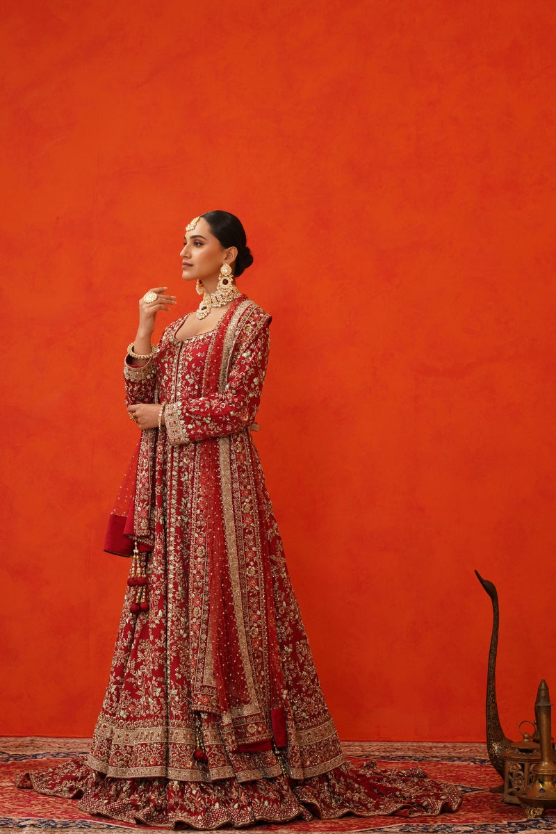 Maroon Jacket Farshi Gharara