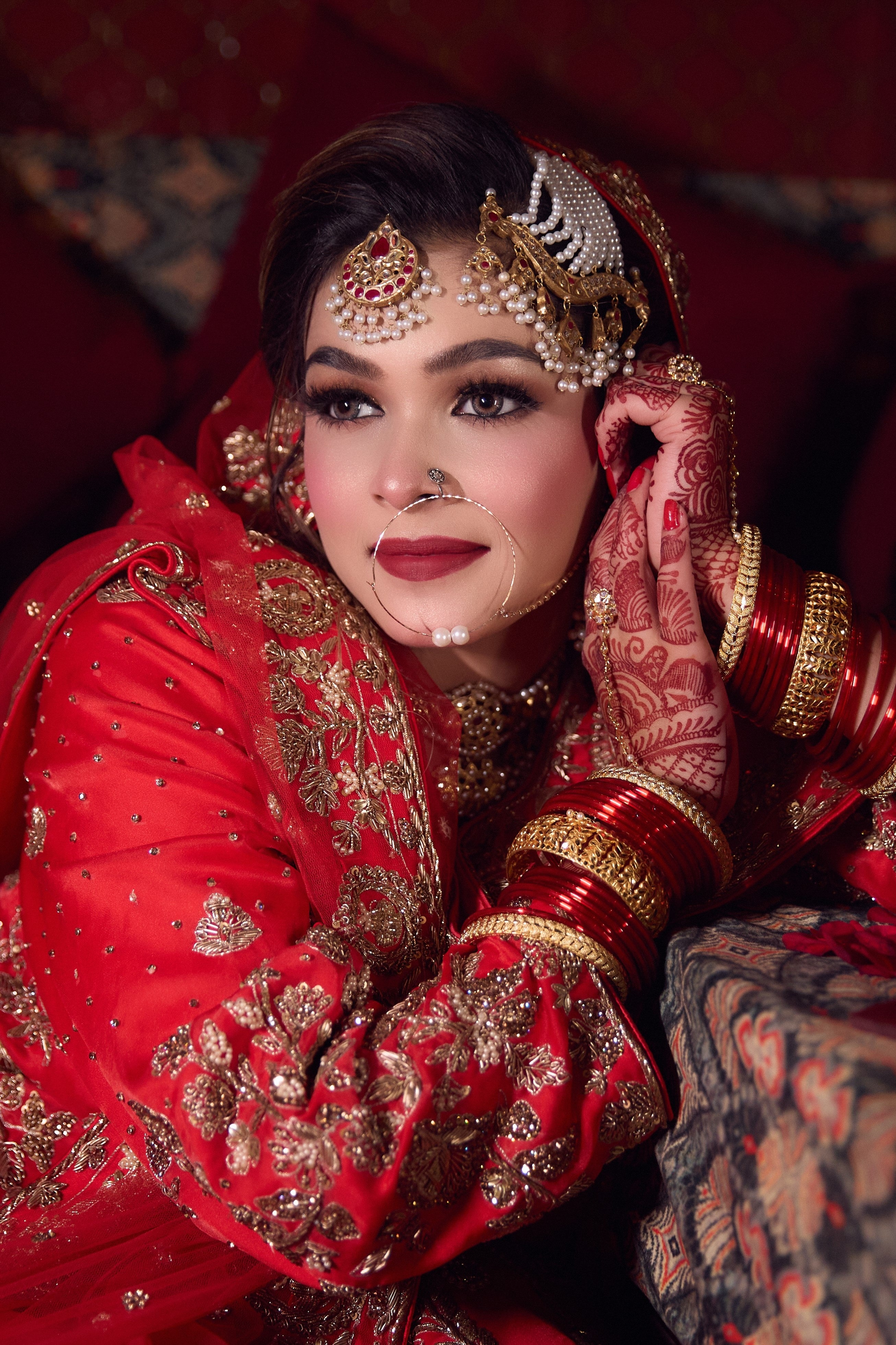 Red Blouse Lehenga