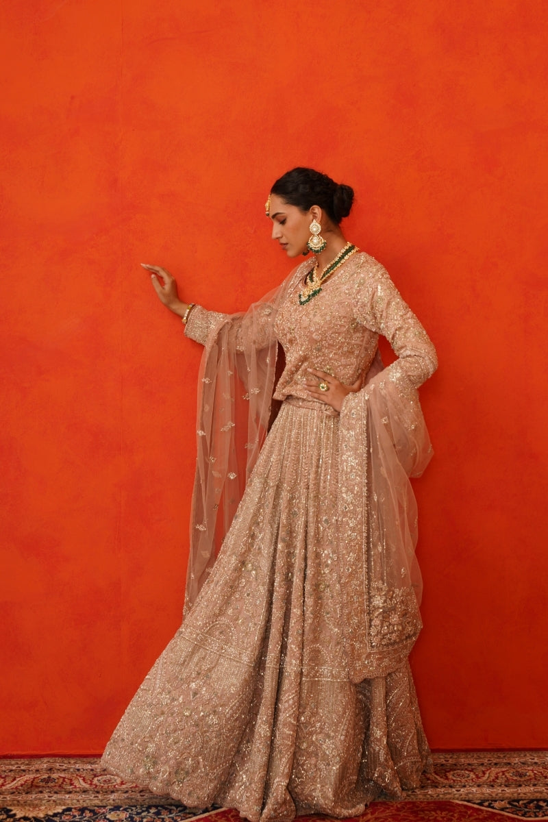 Pink Jacket Farshi Gharara