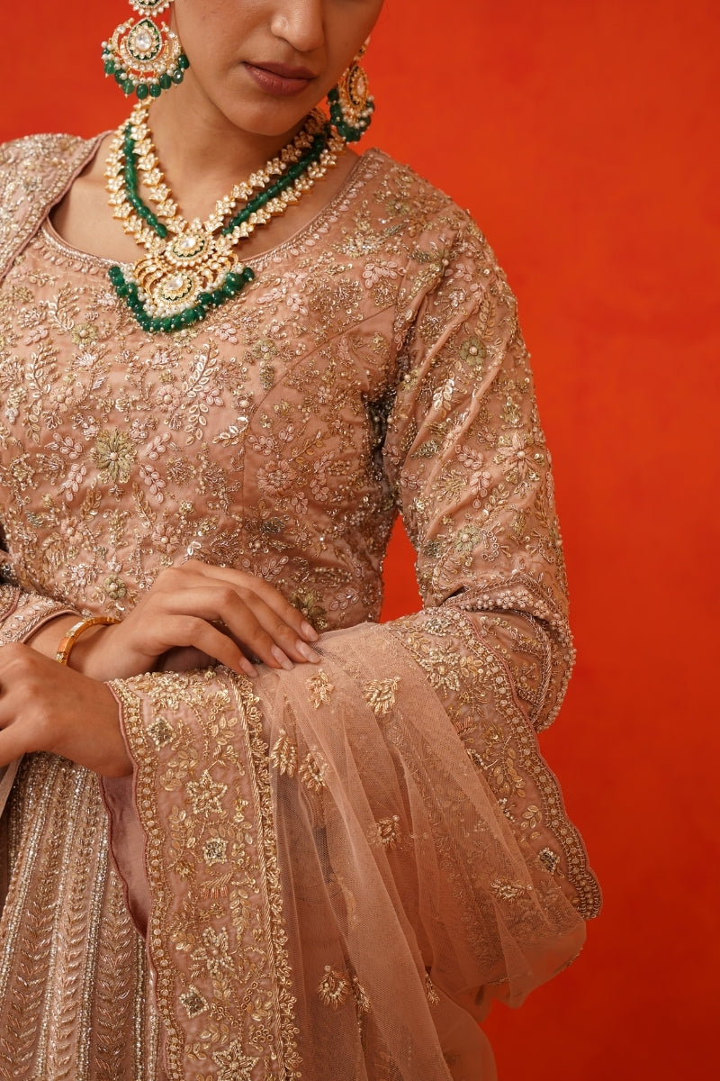 Pink Jacket Farshi Gharara